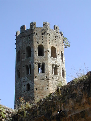 12 sided tower at La Badia near Orvieto