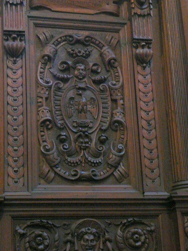 San Fortunato choir detail