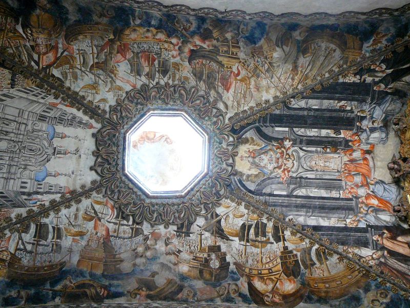 ceiling of the Rosary Chapel