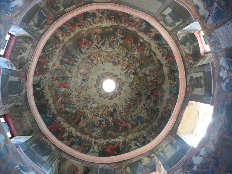 The ceiling of the Camarin of Glory at Atotonilco