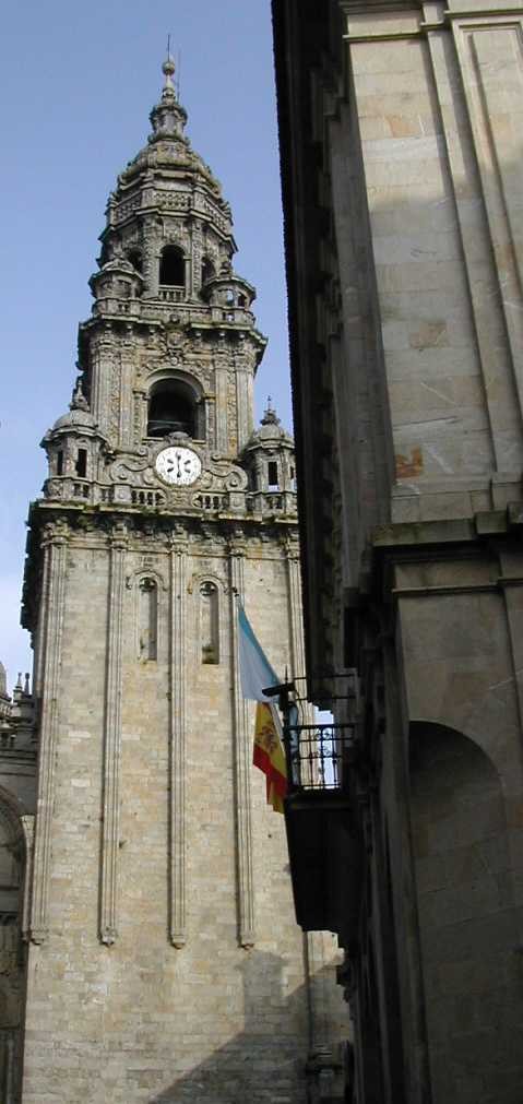 South Watch Tower of the Cathedral in Santiago, Galica, Spain